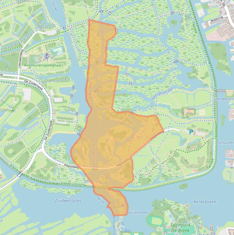 Kaart van postcodegebied 1121LM.