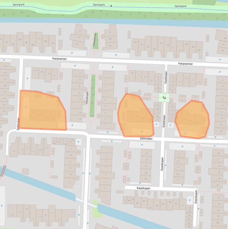 Kaart van postcodegebied 1121MJ.