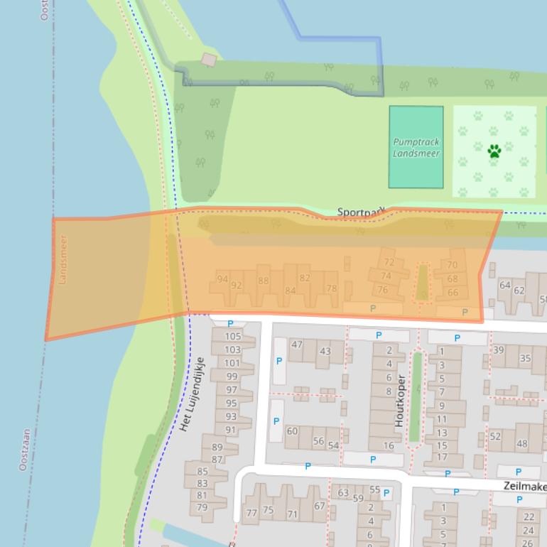 Kaart van postcodegebied 1121MR.