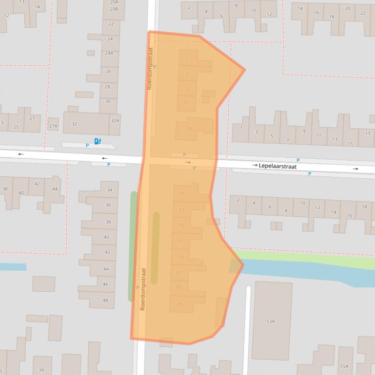 Kaart van postcodegebied 1121NA.