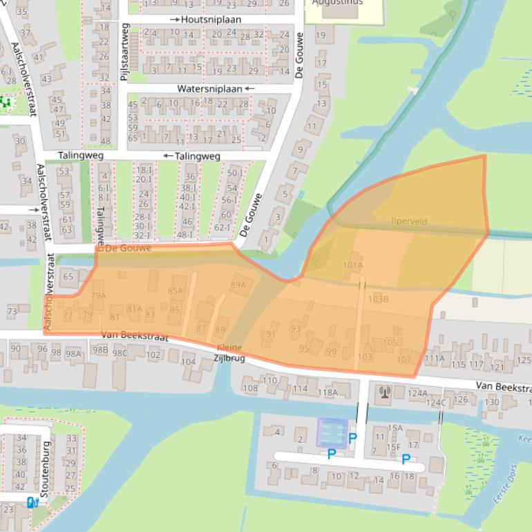 Kaart van postcodegebied 1121NH.