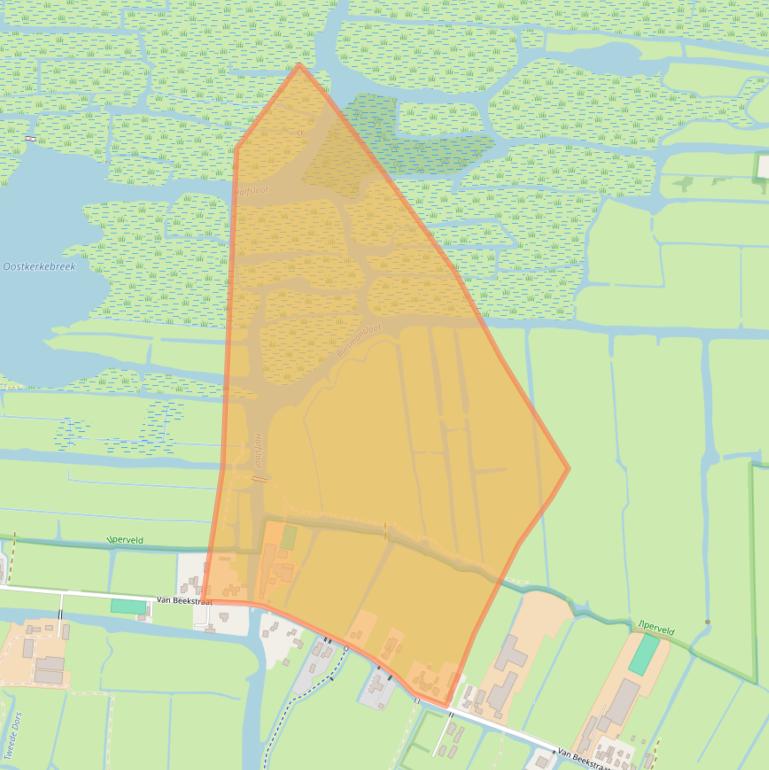 Kaart van postcodegebied 1121NL.