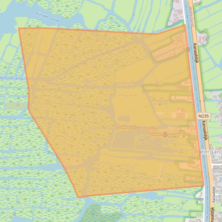Kaart van postcodegebied 1121NX.