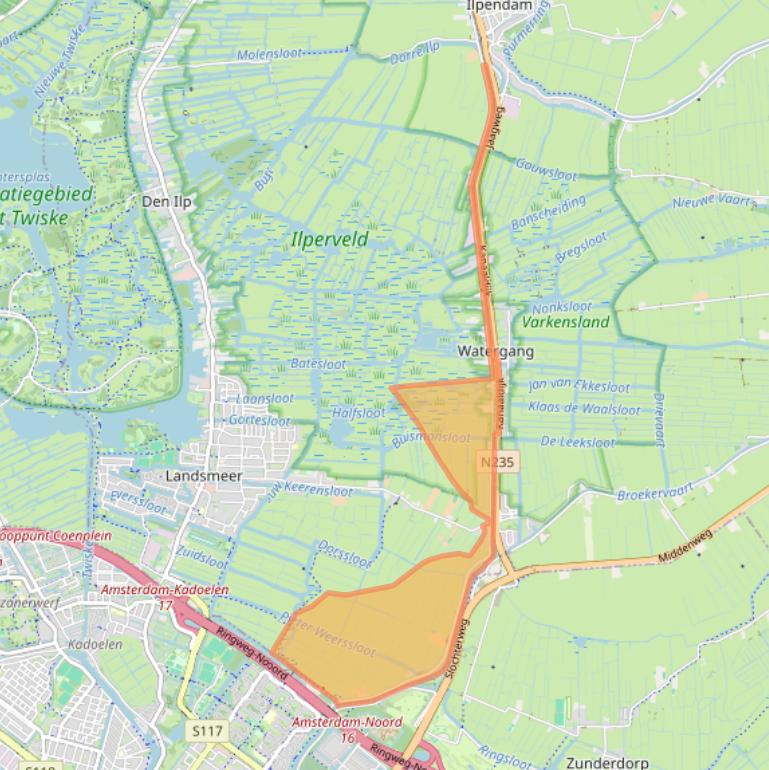 Kaart van postcodegebied 1121NZ.