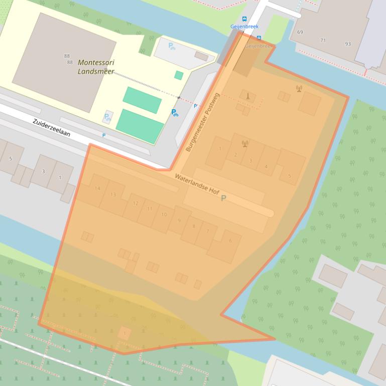 Kaart van postcodegebied 1121RB.