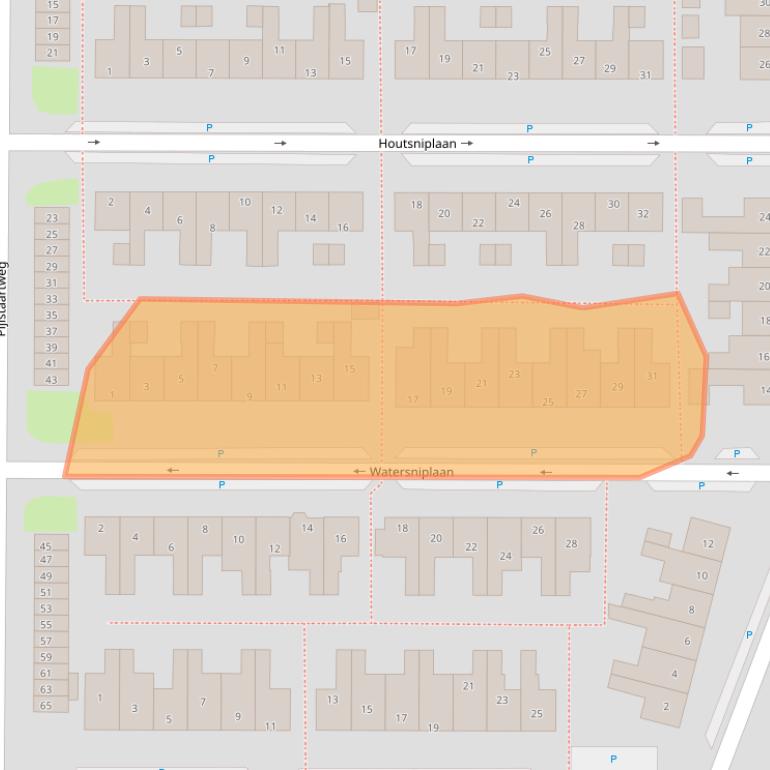 Kaart van postcodegebied 1121VP.