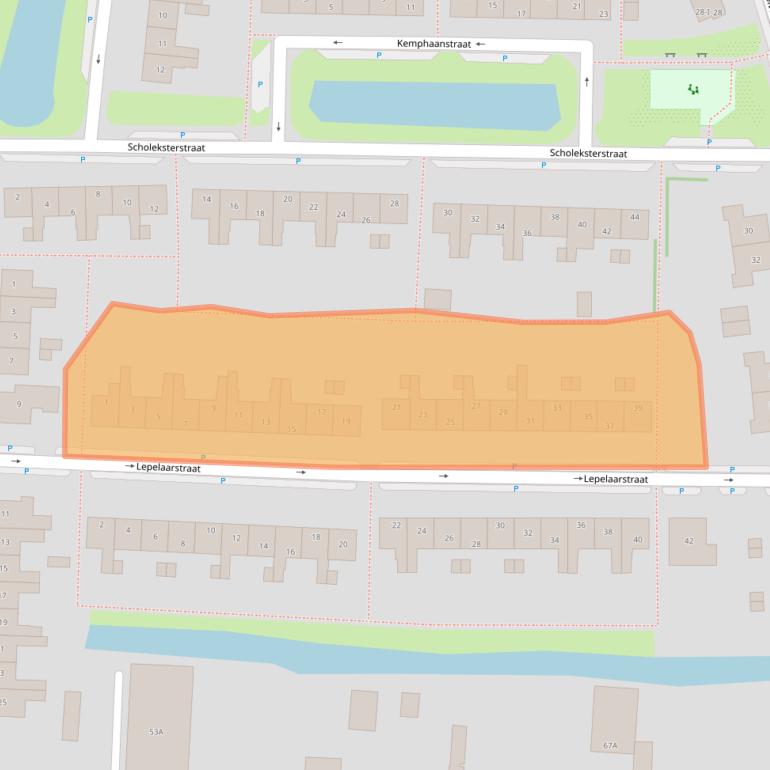 Kaart van postcodegebied 1121VV.