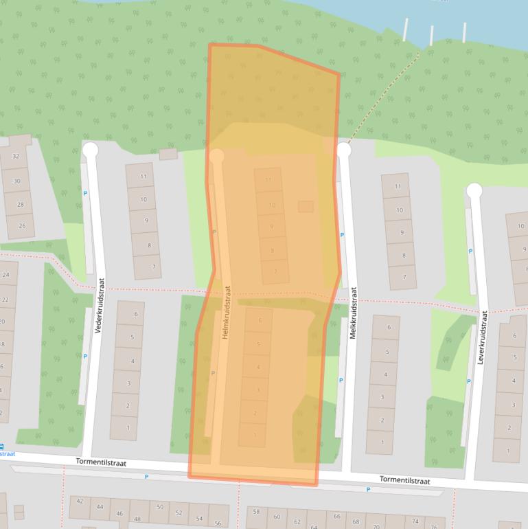 Kaart van postcodegebied 1121XM.