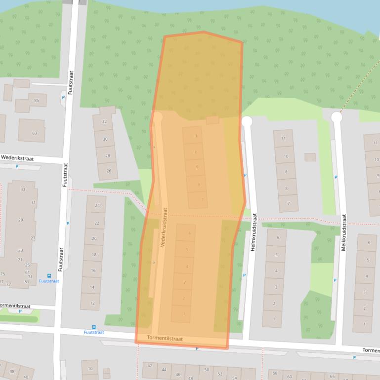 Kaart van postcodegebied 1121XN.