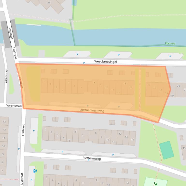 Kaart van postcodegebied 1121XX.