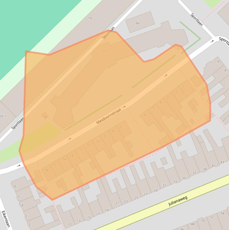 Kaart van postcodegebied 1131BJ.