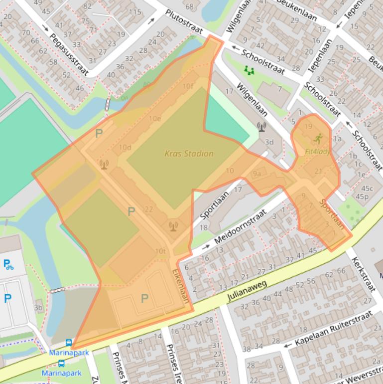 Kaart van postcodegebied 1131BK.