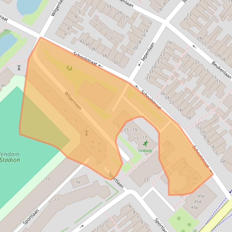 Kaart van postcodegebied 1131CK.