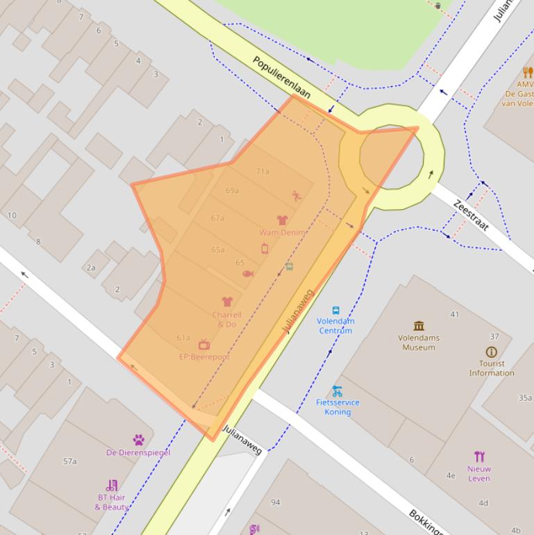 Kaart van postcodegebied 1131DA.