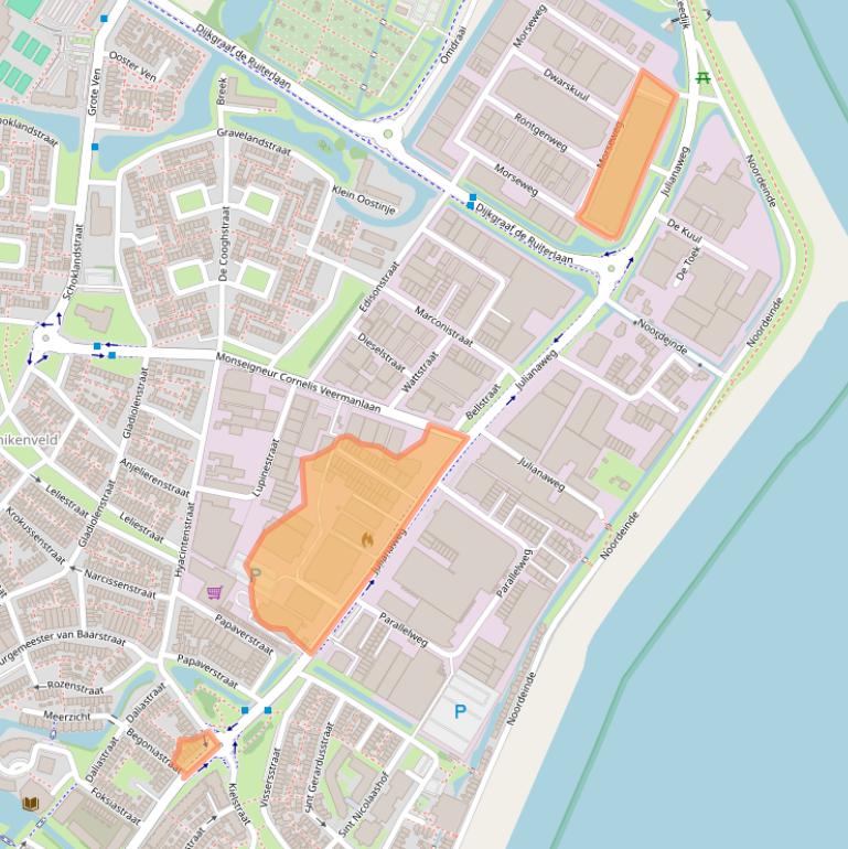 Kaart van postcodegebied 1131DH.