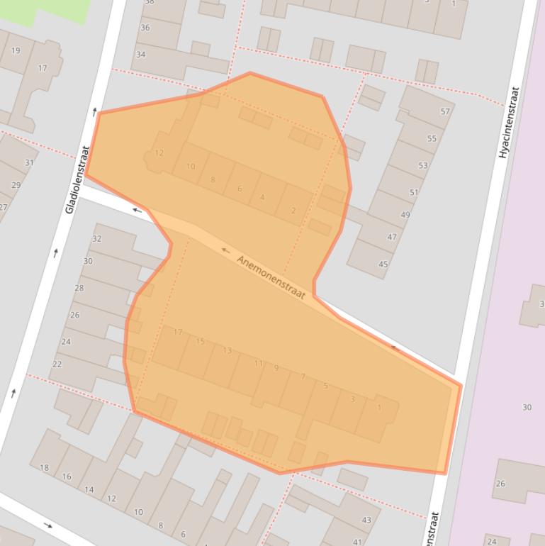 Kaart van postcodegebied 1131HP.