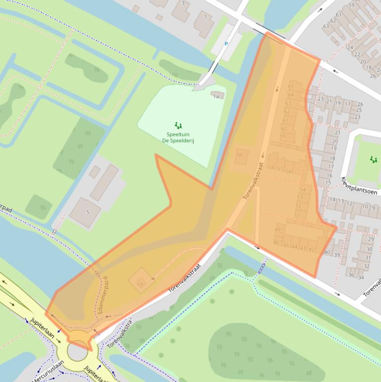 Kaart van postcodegebied 1131MN.