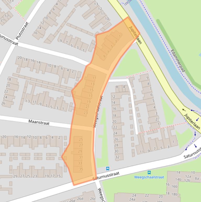 Kaart van postcodegebied 1131MS.