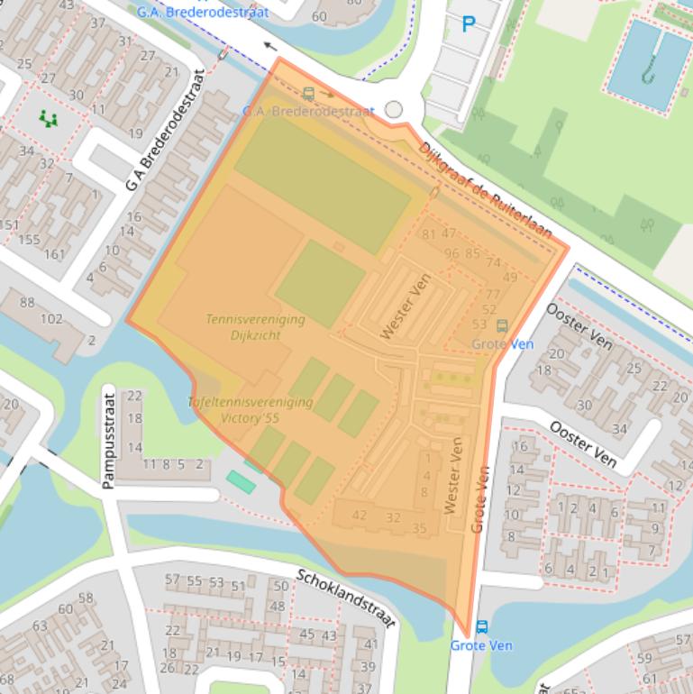 Kaart van postcodegebied 1131RC.