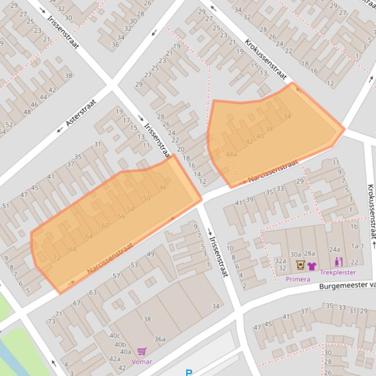 Kaart van postcodegebied 1131XD.