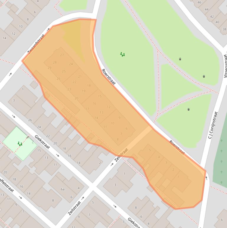 Kaart van postcodegebied 1131XX.