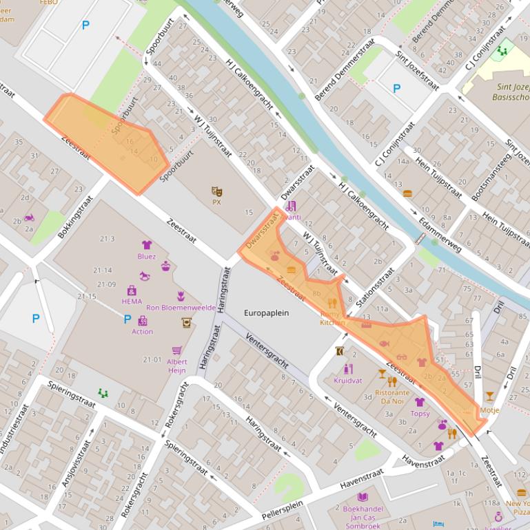 Kaart van postcodegebied 1131ZE.