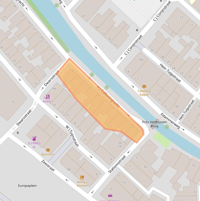 Kaart van postcodegebied 1131ZL.