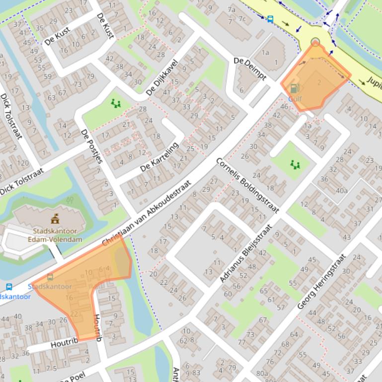 Kaart van postcodegebied 1132AC.