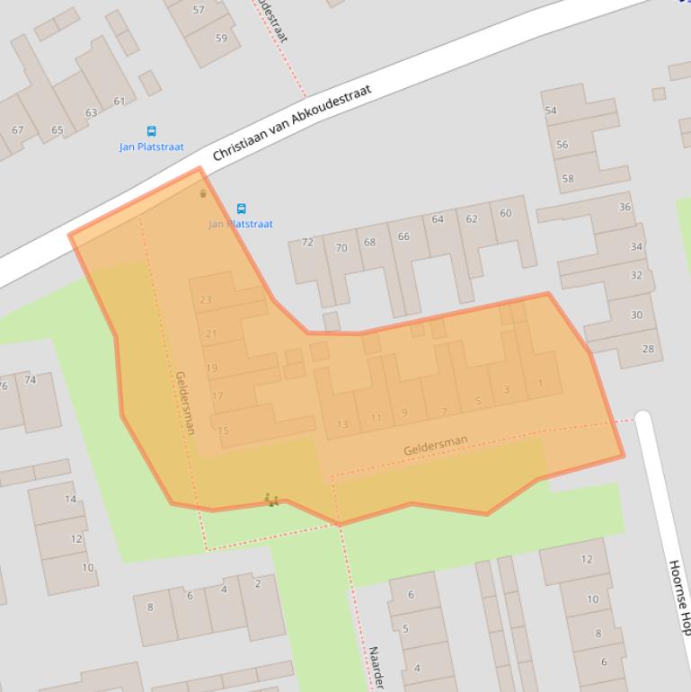 Kaart van postcodegebied 1132AR.