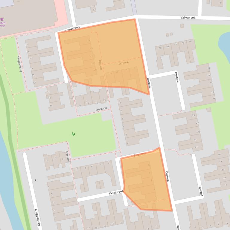 Kaart van postcodegebied 1132BL.