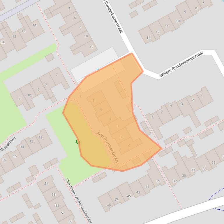 Kaart van postcodegebied 1132HS.