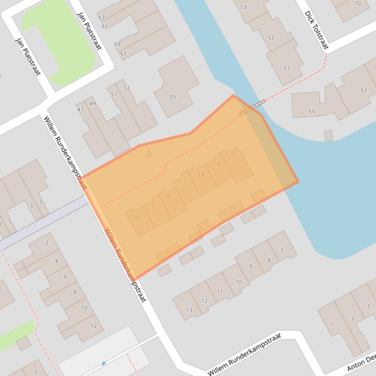 Kaart van postcodegebied 1132JA.