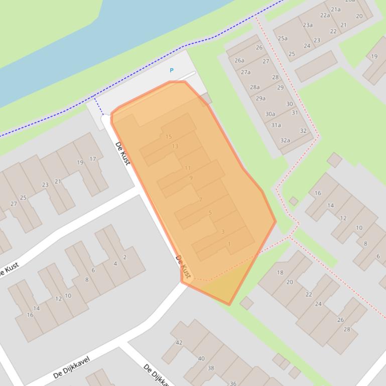 Kaart van postcodegebied 1132KA.