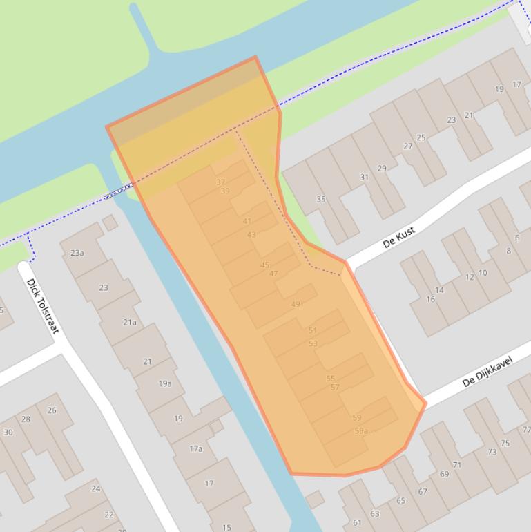 Kaart van postcodegebied 1132KC.