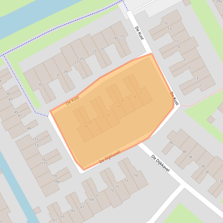 Kaart van postcodegebied 1132KE.