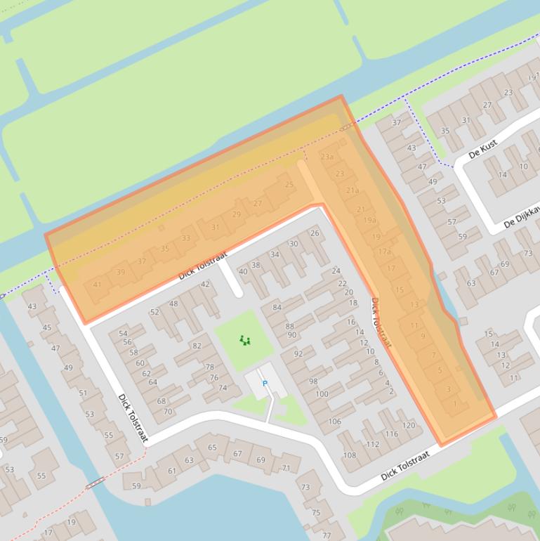 Kaart van postcodegebied 1132KG.