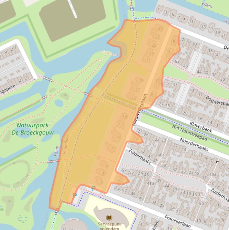 Kaart van postcodegebied 1132LG.