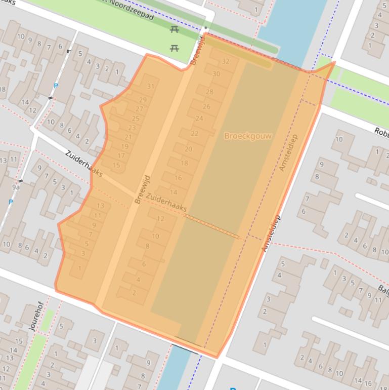 Kaart van postcodegebied 1132LK.