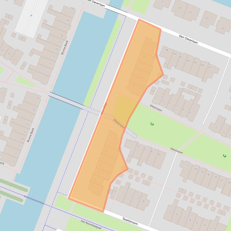 Kaart van postcodegebied 1132LT.