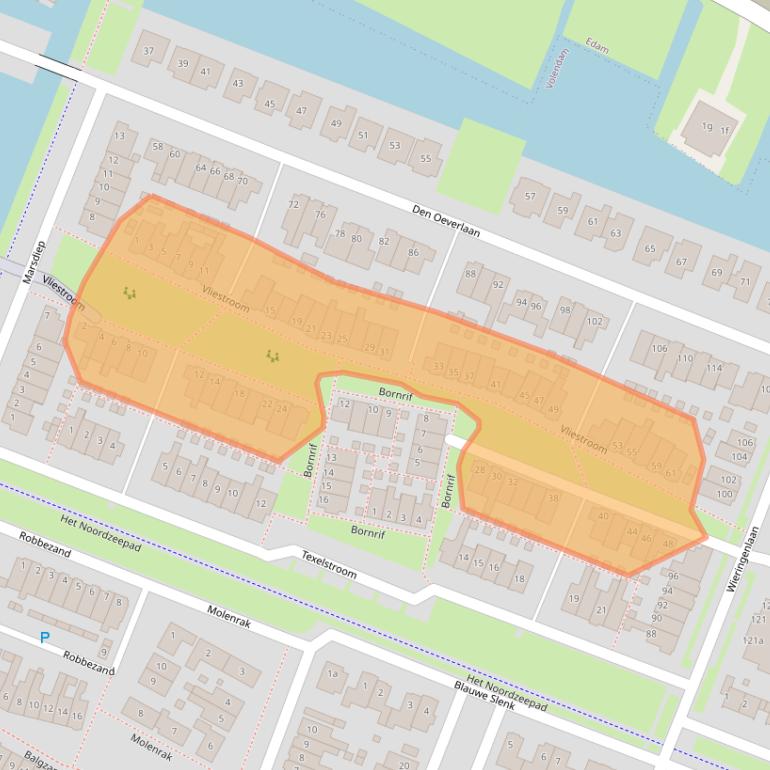 Kaart van postcodegebied 1132LV.