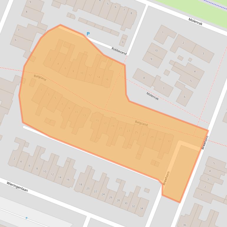 Kaart van postcodegebied 1132ME.