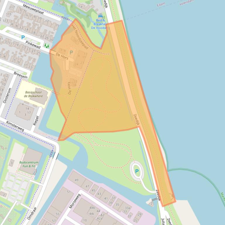 Kaart van postcodegebied 1132NG.