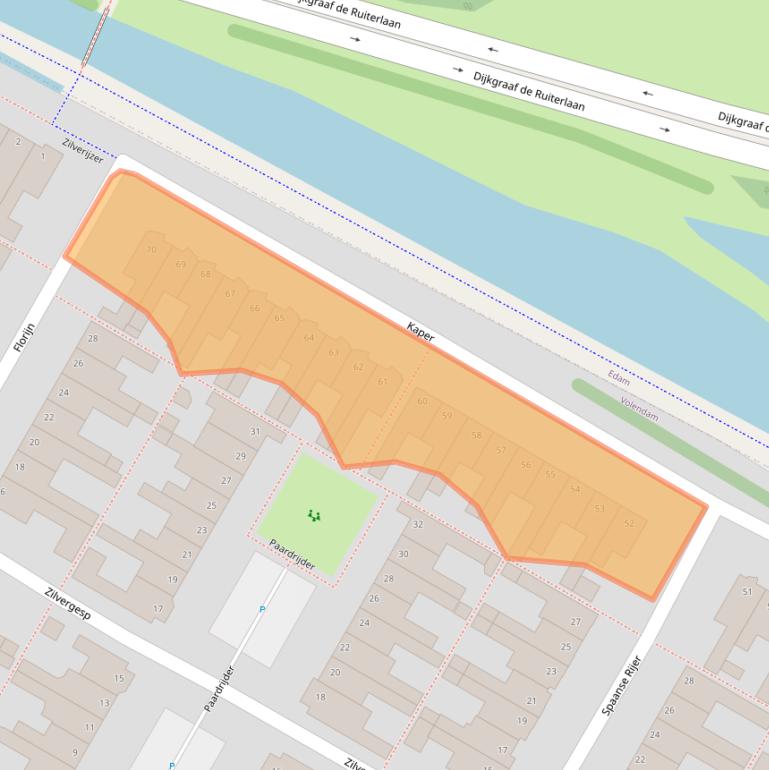 Kaart van postcodegebied 1132PD.