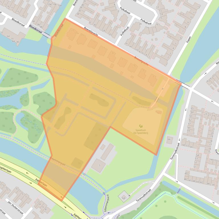 Kaart van postcodegebied 1132PE.