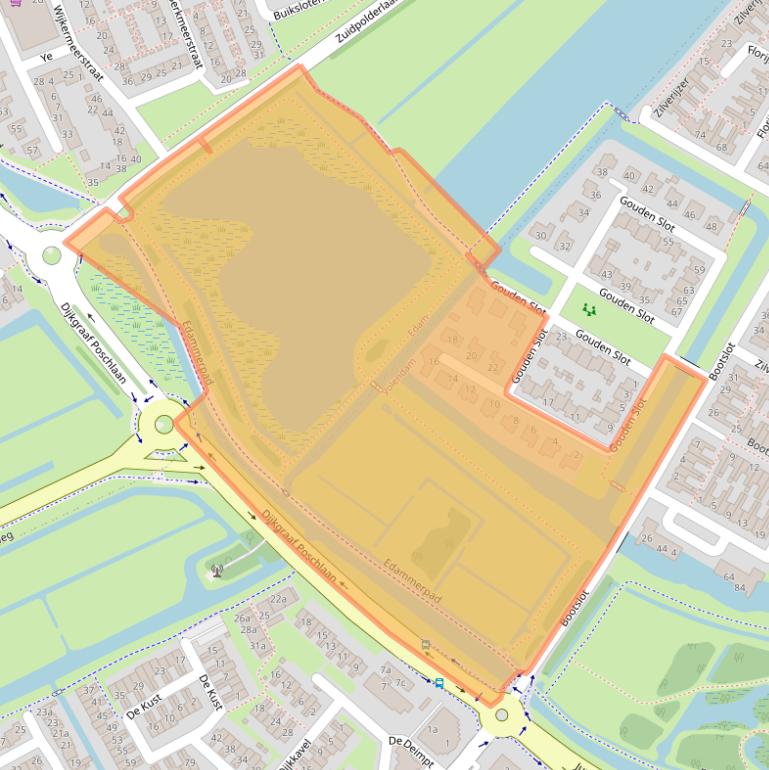 Kaart van postcodegebied 1132RS.