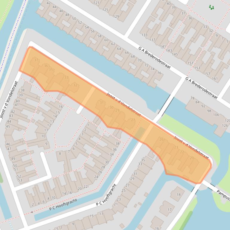 Kaart van postcodegebied 1132SC.