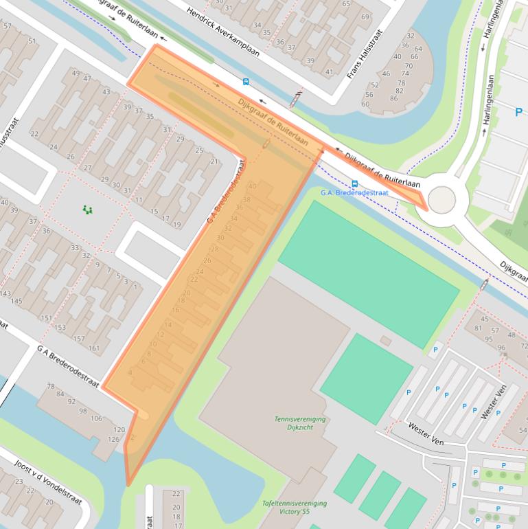 Kaart van postcodegebied 1132SP.