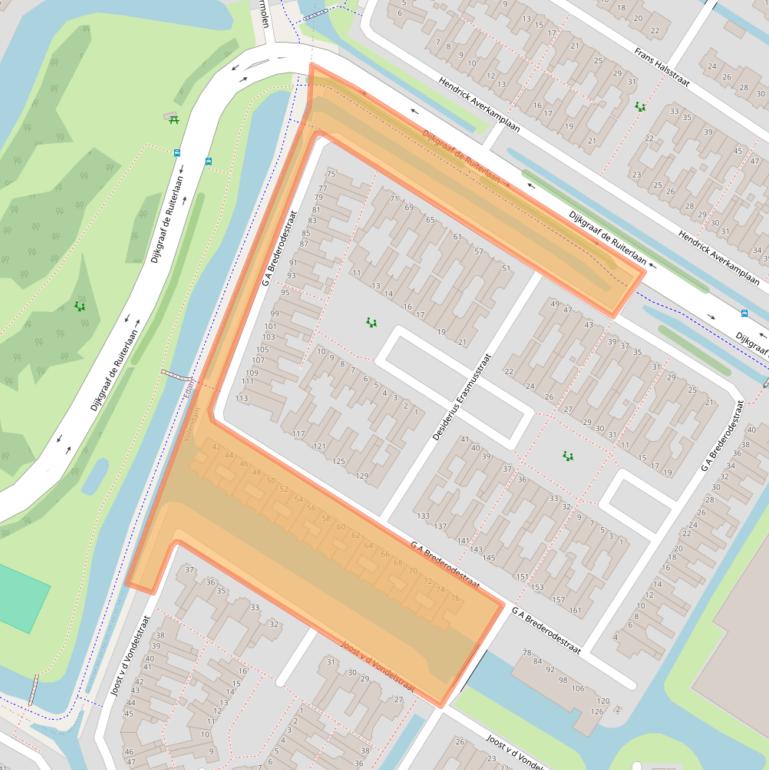 Kaart van postcodegebied 1132SR.