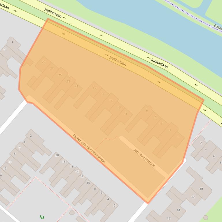 Kaart van postcodegebied 1132VG.