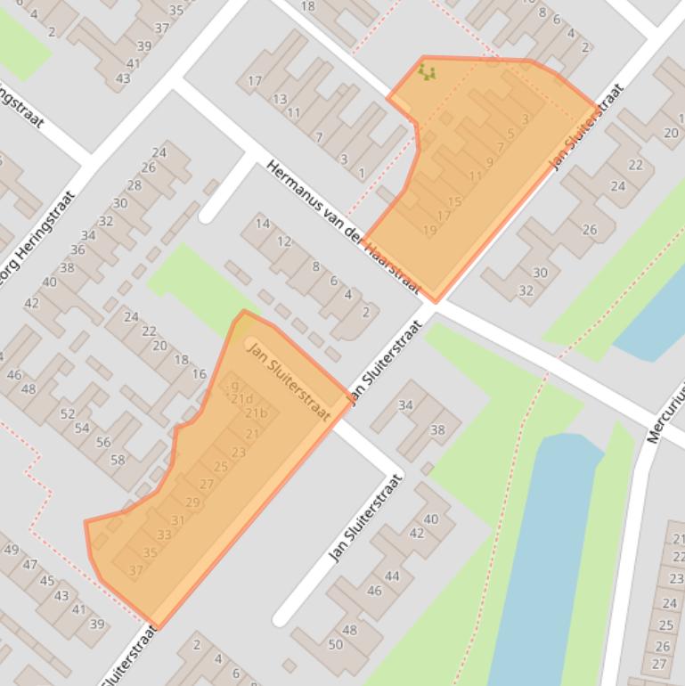 Kaart van postcodegebied 1132XV.